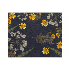 Floral Velveteen Microfiber Blanket - Cozy Gift for Nature Lovers, Home Decor, Bed Linens, Camping Essentials, Spring Vibes, Botanical Print