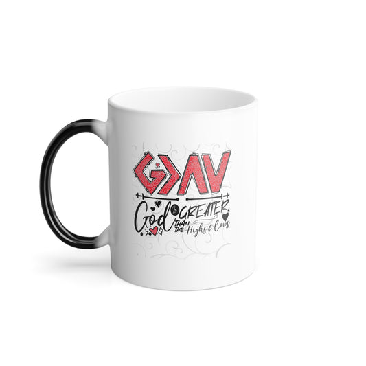 Color Morphing Mug - Transforming Gift, Fun Coffee Cup, Heat Sensitive Mug, Unique Office Decor, Personalized Tea Mug