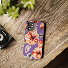 Floral Slim Phone Case, Stylish Phone Cover, Feminine Phone Accessory, Spring Gift, Flower Pattern Design