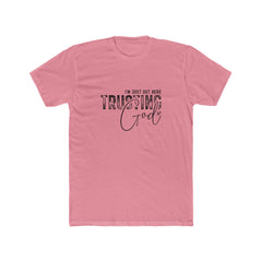 Trusting God Unisex Crew Tee, Inspirational T-Shirt, Cotton Top for Faith, Christian Gift, Encouragement Wear