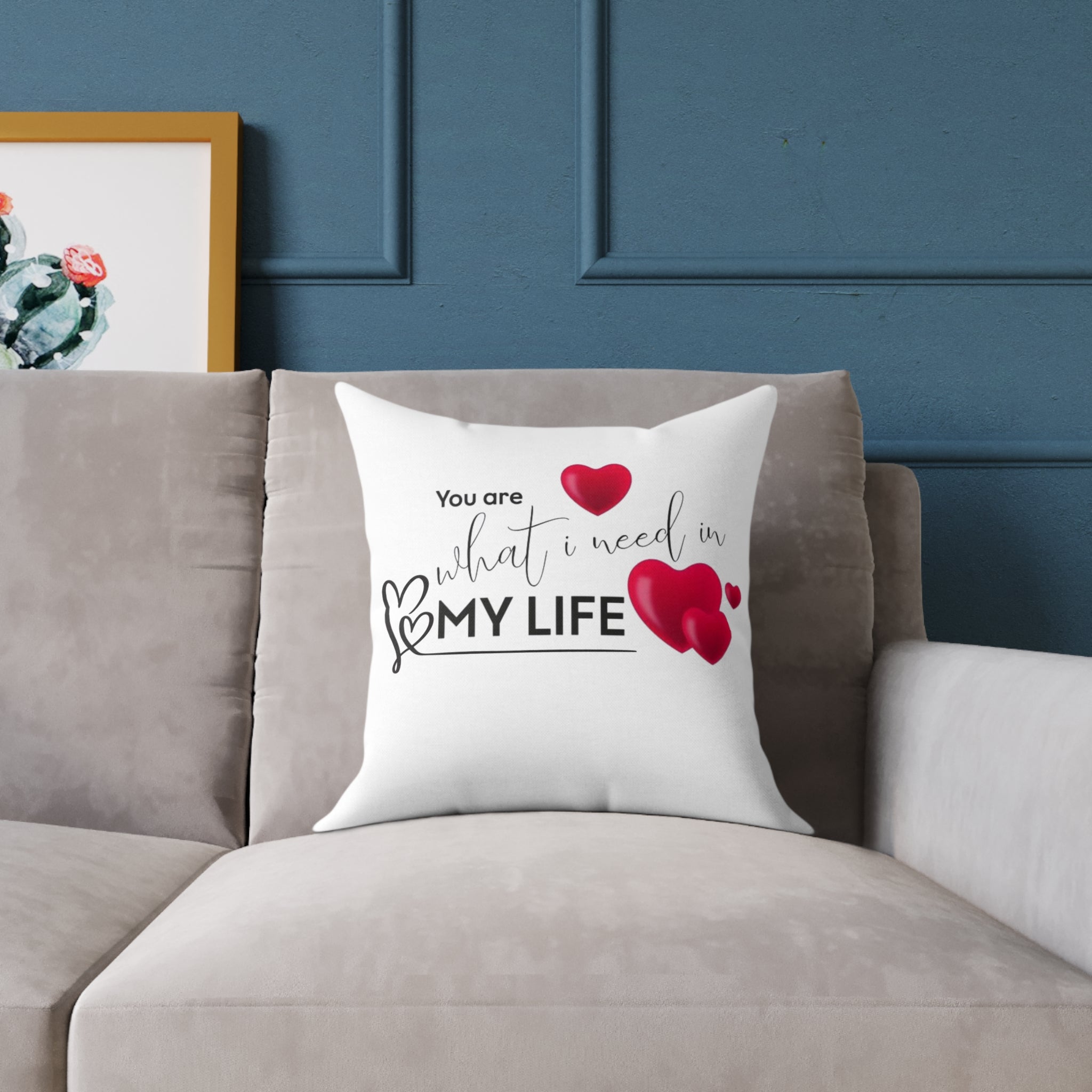 Love Quote Pillow, Decorative Cushion, Valentine's Gift, Home Decor, Cozy Accent Pillow, Heartfelt Gift Idea