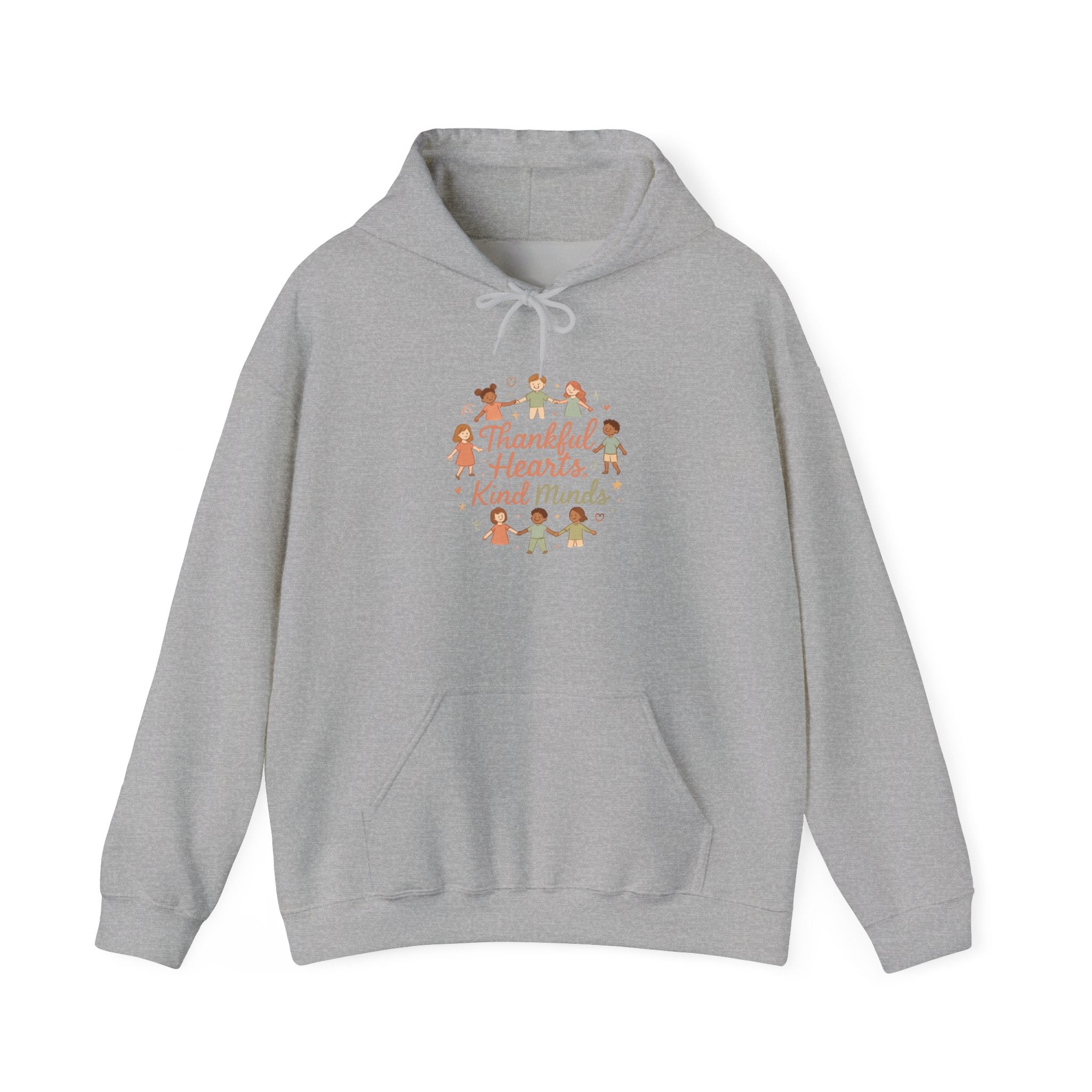 Kind Hands Kids Hoodie - "Thankful Hearts, Kind Hands" Thanksgiving Sweatshirt