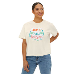Women's Motivational Boxy Tee, Casual T-Shirt, Inspirational Gift, Self-Worth Apparel, Perfect for Everyday Wear, Confidence Boost