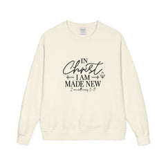 Christian Faith Crewneck Sweatshirt, Made New Sweatshirt, Gifts for Him/Her, Inspirational Apparel, Religious Clothing, Cozy Comfortwear