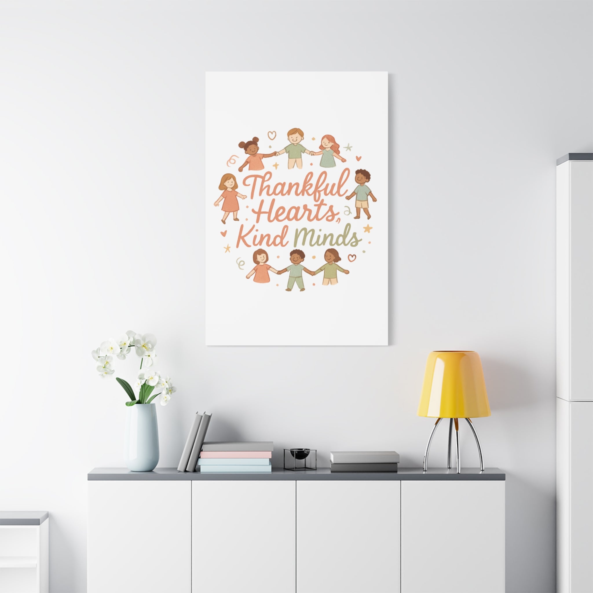 Thankful Hearts, Kind Minds Canvas