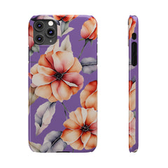 Floral Slim Phone Case, Stylish Phone Cover, Feminine Phone Accessory, Spring Gift, Flower Pattern Design