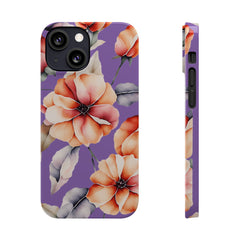 Floral Slim Phone Case, Stylish Phone Cover, Feminine Phone Accessory, Spring Gift, Flower Pattern Design