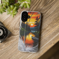 Nature-Inspired Phone Case | Tough Cases with Sunset & Feathers Design, Unique Gift, Outdoor Lover Accessory, Phone Cover
