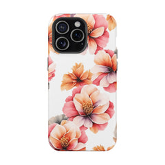 Floral Magnetic Phone Case, Stylish Flower Phone Cover, Durable Magnetic Tough Case, Trendy Floral Design Case, Perfect Gift for Her