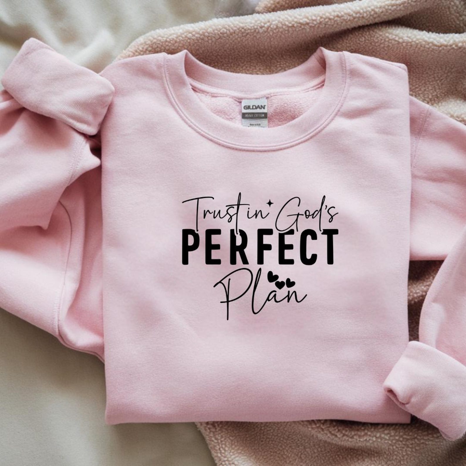 Inspirational Unisex Crew Neck Sweatshirt - Trust in God's Perfect Plan, Cozy Christian Apparel, Gift for Faith Lovers, Inspirational [...]