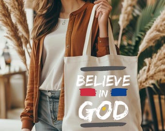 Natural Cotton Tote Bag with Abstract Design | Eco-Friendly Shopping, Market Tote, Everyday Carry, Gift for Her, Reusable Bag