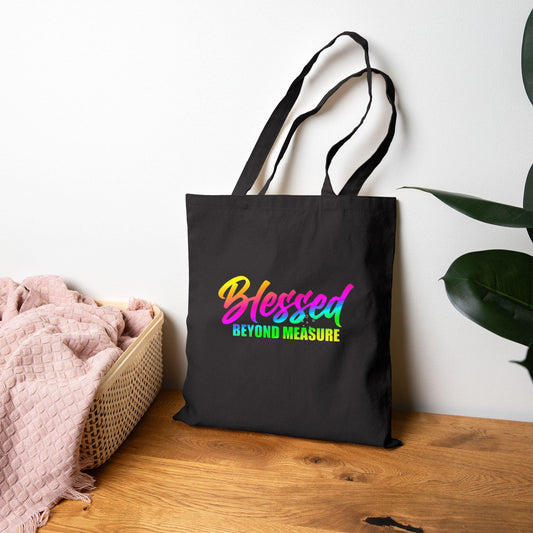 Blessed Beyond Measure Cotton Canvas Tote Bag | Stylish Shopping Bag, Gift for Friends, Eco-Friendly, Beach Tote, Everyday Use